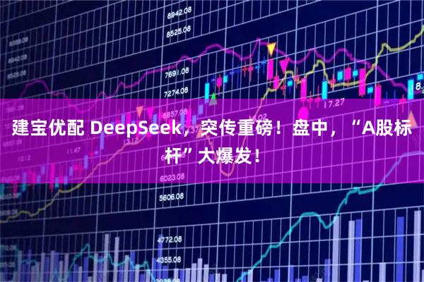 建宝优配 DeepSeek，突传重磅！盘中，“A股标杆”大爆发！