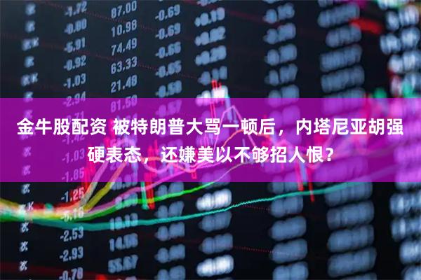 金牛股配资 被特朗普大骂一顿后，内塔尼亚胡强硬表态，还嫌美以不够招人恨？