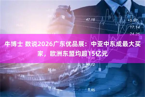 牛博士 数说2026广东优品展:中亚中东成最大买家,欧洲东盟均超15亿元